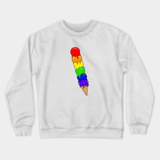 Rainbow Melting Ice Cream Cone Crewneck Sweatshirt